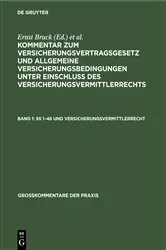 Book cover of §§ 1-48 und Versicherungsvermittlerrecht (8th ed.) by Ernst Bruck