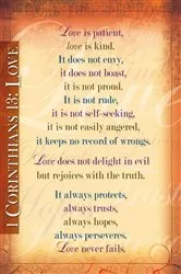 Book cover of 1 Corinthians 13 Wall Chart by Rose Publishing
