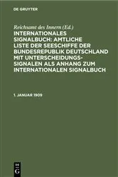 Book cover of 1. Januar 1909 by Reichsamt des Innern