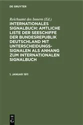 Book cover of 1. Januar 1911 by Reichsamt des Innern
