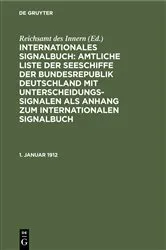 Book cover of 1. Januar 1912 by Reichsamt des Innern