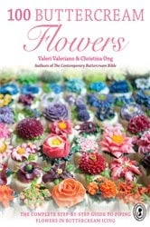 Book cover of 100 Buttercream Flowers by Valeri Valeriano