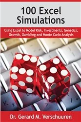 Book cover of 100 Excel Simulations by Gerard M. Verschuuren