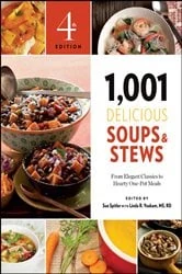 Book cover of 1,001 Delicious Soups and Stews by Linda Yoakam