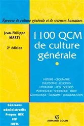 Book cover of 1100 QCM de culture générale by Jean-Philippe Marty