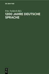 Book cover of 1200 Jahre deutsche Sprache by Unknown