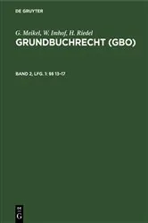 Book cover of §§ 13–17 (6th ed.) by Wilhelm Imhof