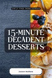 Book cover of 15-Minute Decadent Desserts by Jaxon Hollow