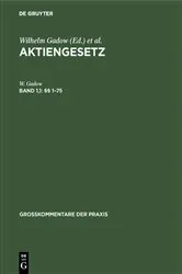 Book cover of §§ 1–75 by W. Gadow