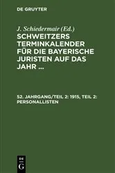 Book cover of 1915, Teil 2: Personallisten by J. Schiedermair