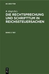 Book cover of 1921 by R. Kloss