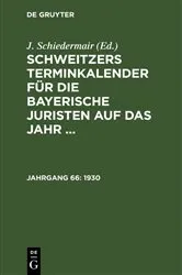 Book cover of 1930 by J. Schiedermair