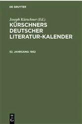 Book cover of 1952 by Joseph Kürschner