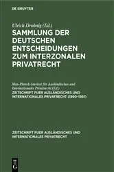 Book cover of 1960–1961 by Breisgau> Max-Planck-Institut für Ausländisches und Internationales Privatrecht <Freiburg