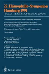 Book cover of 22. HÃ¤mophilie-Symposion Hamburg 1991 by G. Landbeck