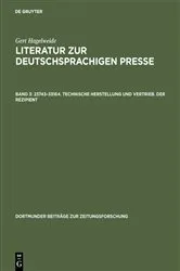 Book cover of 23743–33164. Technische Herstellung und Vertrieb. Der Rezipient by Gert Hagelweide
