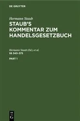 Book cover of §§ 343–375 (12th ed.) by Hermann Staub