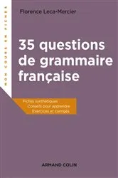 Book cover of 35 questions de grammaire française by Florence Mercier-Leca