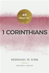 Book cover of 40 Days in 1 Corinthians by Hershael  W. York