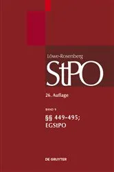 Book cover of §§ 449-495; EGStPO (26th ed.) by Kirsten Graalmann-Scheerer
