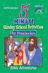 Book cover of 5 Minute Sunday School Activities: Bible Adventures by Mary J Davis