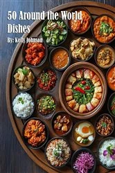 Book cover of 50 Around the World Dishes by Kelly Johnson