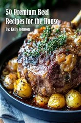 Book cover of 50 Premium Beef Recipes for the House by Kelly Johnson