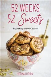 Book cover of 52 Weeks, 52 Sweets by Vedika Luthra