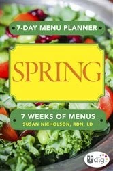 Book cover of 7-Day Menu Planner: Spring by Susan Nicholson