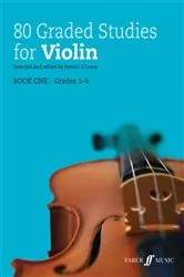 Book cover of 80 Graded Studies for Violin Book 1 by Jessica O'Leary