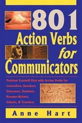 Book cover of 801 Action Verbs for Communicators by Anne Hart
