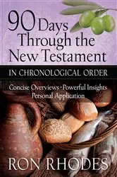 Book cover of 90 Days Through the New Testament in Chronological Order by Ron Rhodes