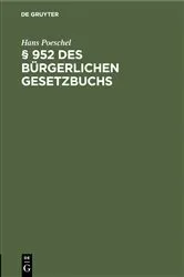 Book cover of § 952 des Bürgerlichen Gesetzbuchs by Unknown