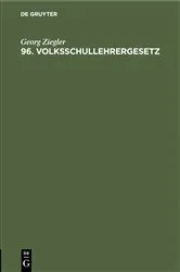 Book cover of 96. Volksschullehrergesetz by Unknown