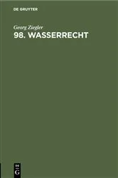 Book cover of 98. Wasserrecht by Georg Ziegler