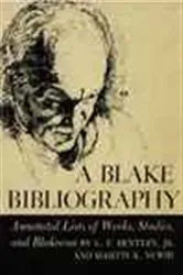 Book cover of A Blake Bibliography by G.E. Bentley Jr.