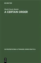 Book cover of A certain order by Worth Travis Harder