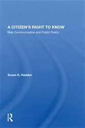 Book cover of A Citizen's Right To Know by Susan G. Hadden