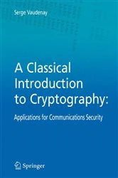 Book cover of A Classical Introduction to Cryptography by Serge Vaudenay