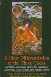 Book cover of A Clear Differentiation of the Three Codes by Sakya Pandita Kunga Gyaltshen