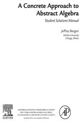 Book cover of A Concrete Approach To Abstract Algebra,Student Solutions Manual (e-only) by Jeffrey Bergen