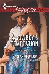 Book cover of A Cowboy's Temptation by Barbara Dunlop