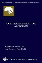 Book cover of A Critique of Nicotine Addiction by Hanan Frenk