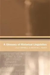 Book cover of A Glossary of Historical Linguistics by Lyle Campbell
