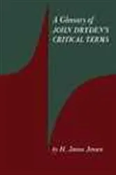 Book cover of A Glossary of John Dryden’s Critical Terms by H. James Jensen
