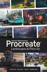 Book cover of A Guide to Digital Painting in Procreate: Landscapes & Plein Air by 3dtotal Publishing