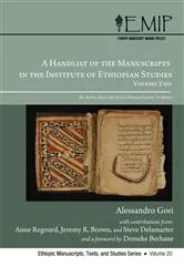 Book cover of A Handlist of the Manuscripts in the Institute of Ethiopian Studies, Volume Two by Alessandro Gori