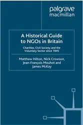 Book cover of A Historical Guide to NGOs in Britain by M. Hilton