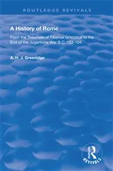 Book cover of A History of Rome from 133 B.C. to 70 A.D. (1904) by A.H.J. Greenidge