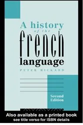 Book cover of A History of the French Language (2nd ed.) by Peter Rickard